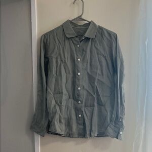 Green Button-Up Shirt